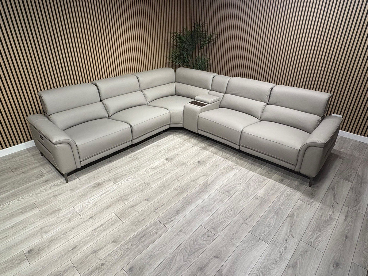 Sofology Sample San Antonio Leather Power Recliner Corner + Console - RRP £4695