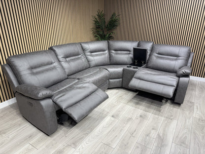 DFS Model Fabric Modular Corner Sofa + Console, Power Recliners - RRP £2,599