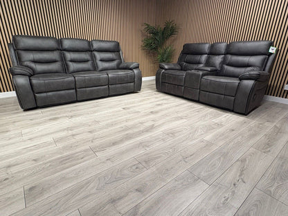 DFS Vinson Fabric 3+2 Seater Power Recliner Sofa Set + Console  - RRP £3899