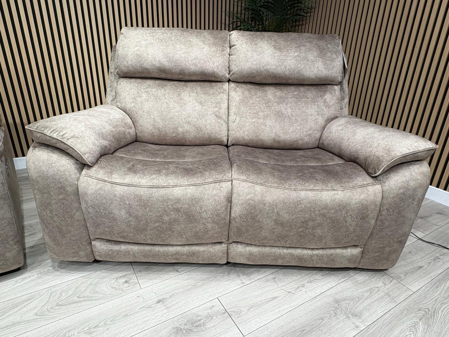 Furniture Village SLOANE Style Fabric 3 + 2 Seater Power Recliner Sofa Set