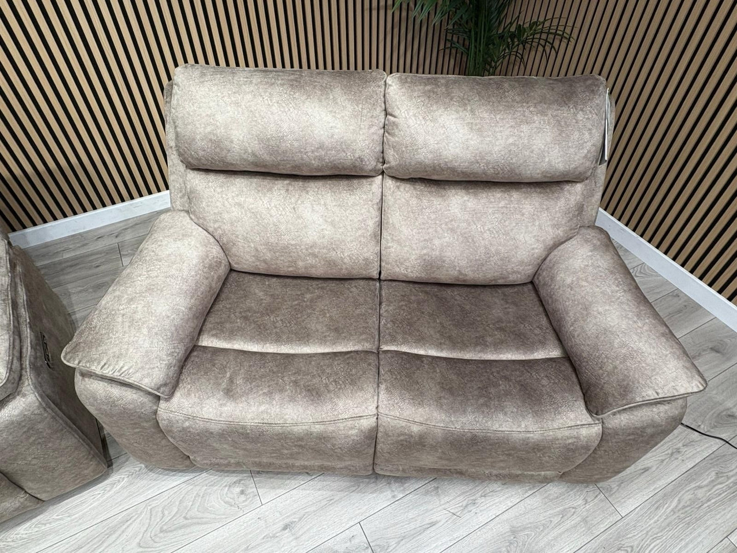 Furniture Village SLOANE Style Fabric 3 + 2 Seater Power Recliner Sofa Set