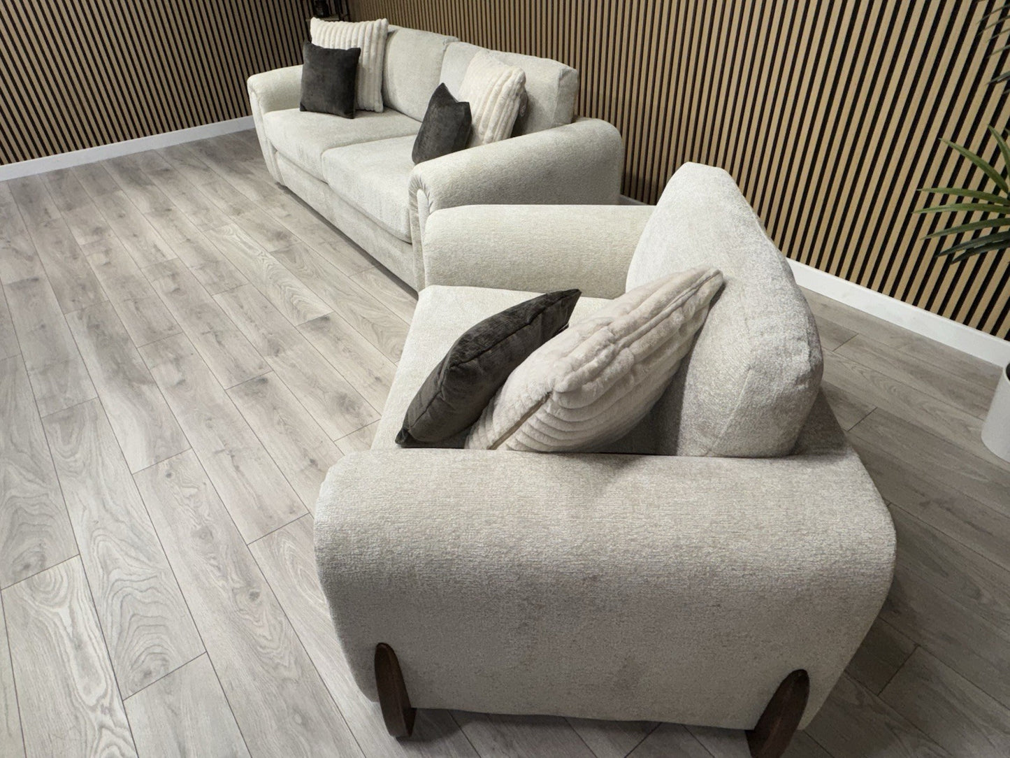 Charlie Marble Arch Style 3 Seater + Love Chair Fabric Sofa Set - RRP £3098