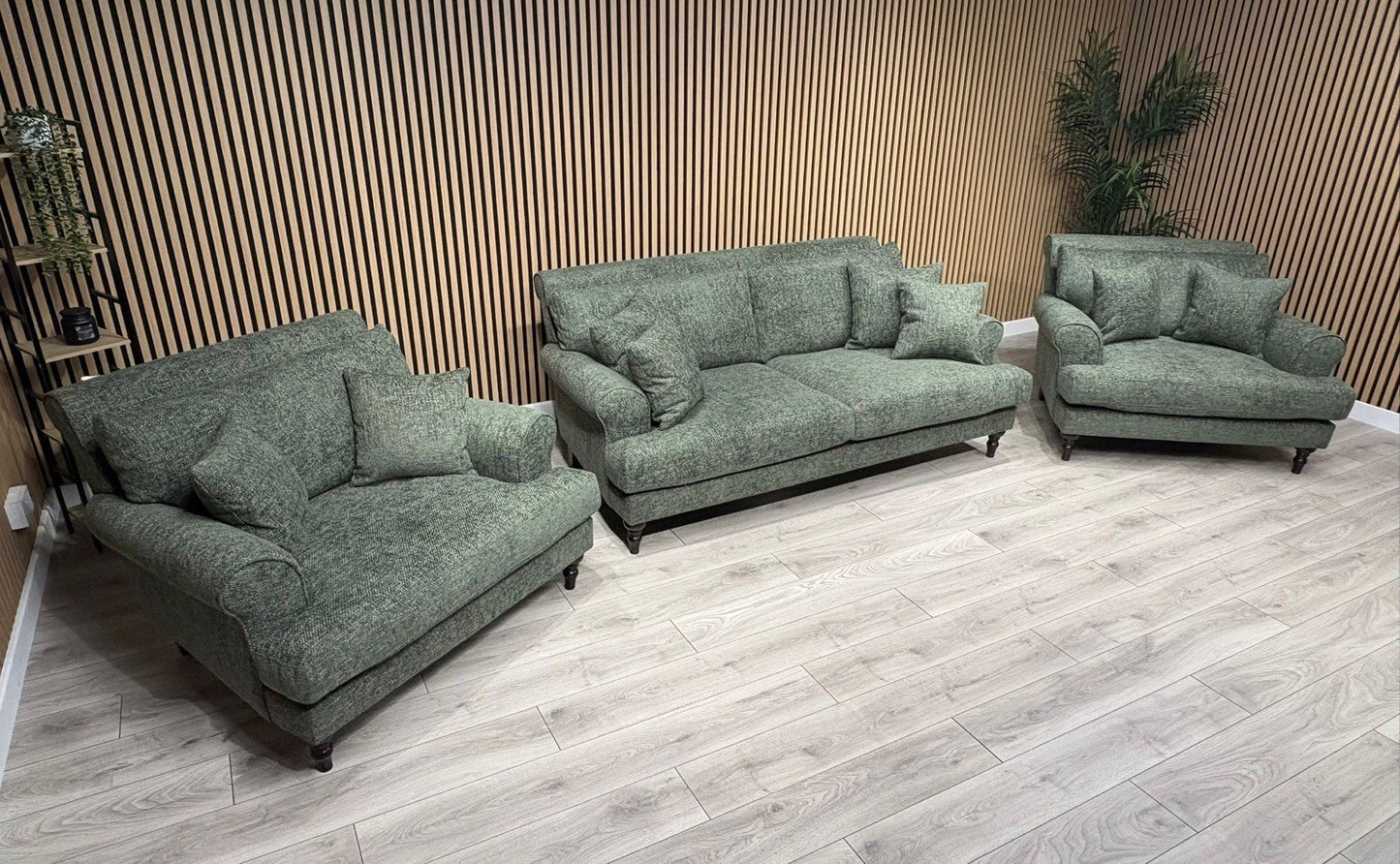 Laura Ashley LYNDEN Style Fabric 3 Seater Sofa + 2 x Armchairs Set - RRP £3695