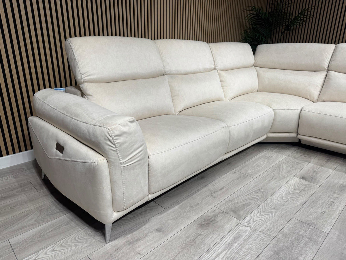 ScS GATTOLINO Fabric Power Recliner Corner Sofa, Manual Head Tilt - RRP £2,999