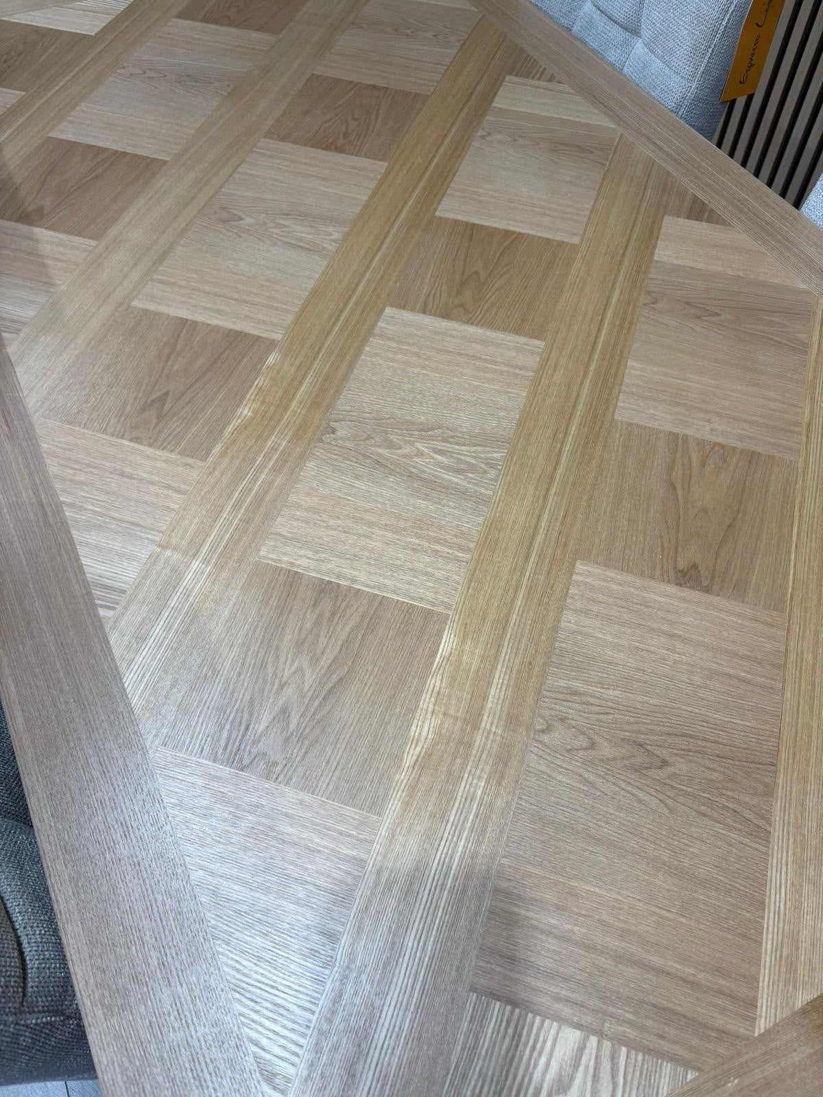 NEXT Sample - LOWRY Oak Parquet Veneer Dining Table + 6 x Chairs - RRP £2,299