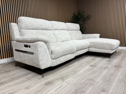 Furniture Village ECLIPSE Fabric Power Recliner RHF Chaise Corner Sofa RRP £2245