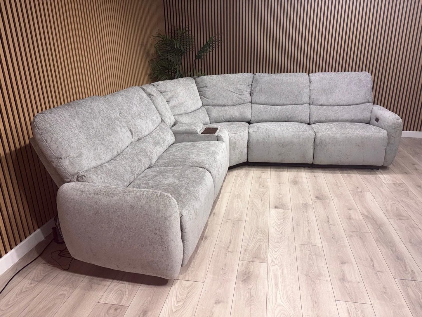 SOHO Fabric Modular 2 Corner 2 Console Sofa Set, Power Recliners - RRP £2,995