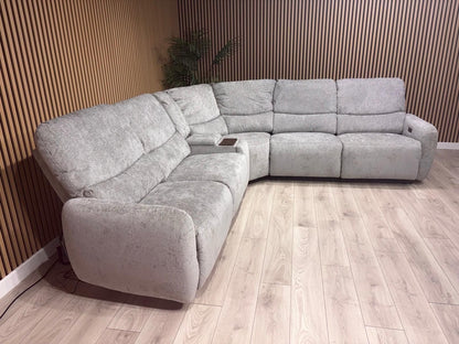 SOHO Fabric Modular 2 Corner 2 Console Sofa Set, Power Recliners - RRP £2,995