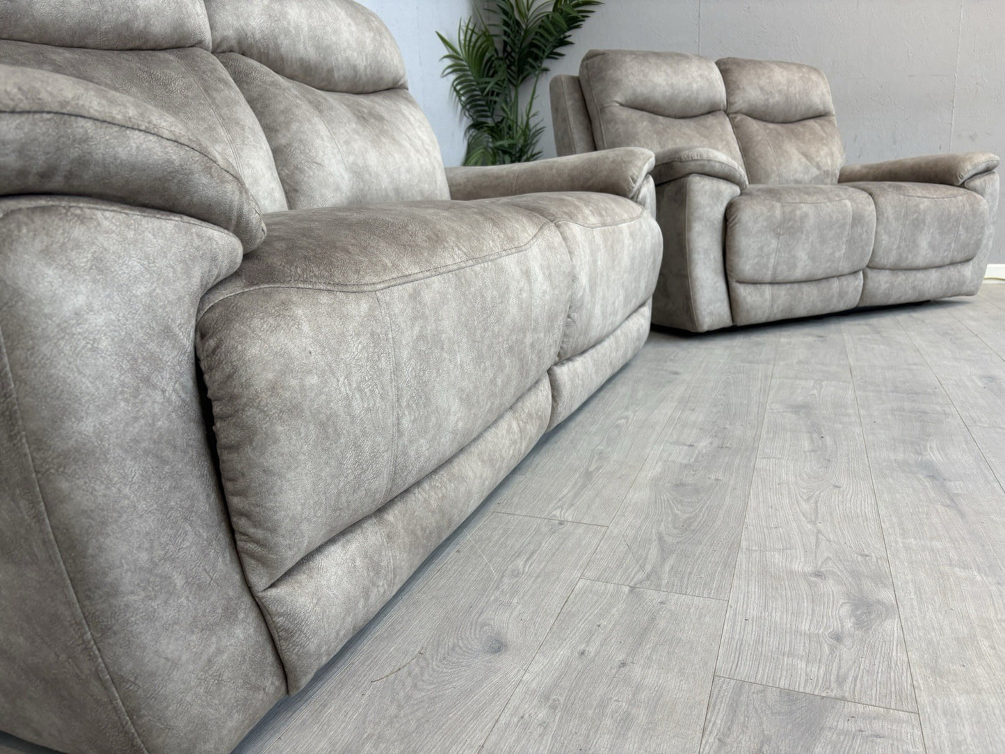 Furniture Village SLOANE Fabric 3 + 2 Seater Power Recliner Sofa Set - RRP £1890