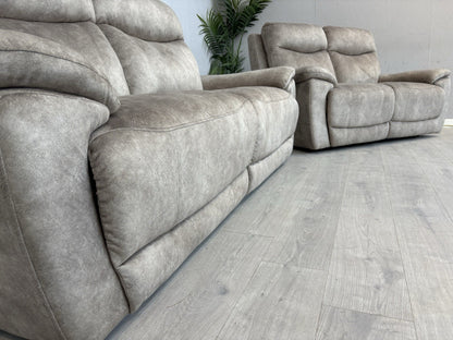 Furniture Village SLOANE Fabric 3 + 2 Seater Power Recliner Sofa Set - RRP £1890