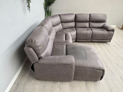 F.V LINK Fabric Corner Chaise Power Sofa, READ DESCRIPTION - RRP £2795
