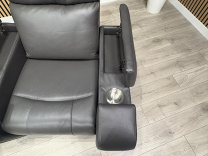 SCS Adstock x2 Leather Power Recliner Chairs with Power Head Tilt RRP £2258