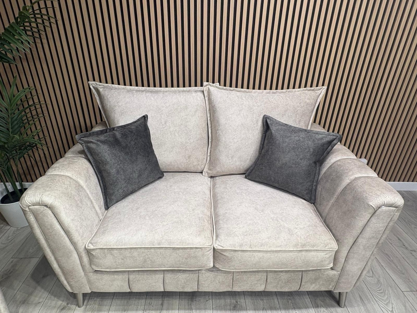 DFS - Cherished Style 3 + 2 Seater Sofa Set, Formal Back, Oatmeal - RRP £2,598