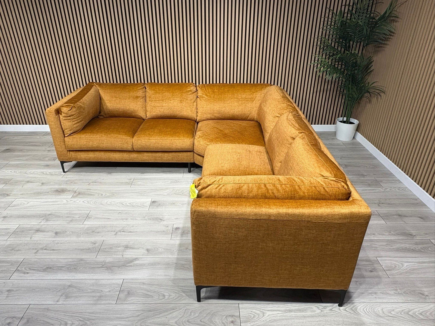 NEW Rene Fabric Corner Sofa, Amber - RRP £2495