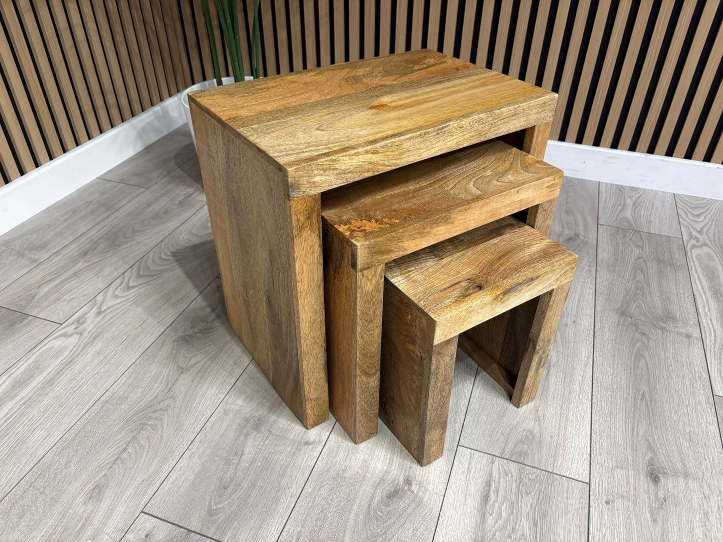 NEXT Sample - Cuba Mango Wood Nest Of 3 Tables - RRP: £395