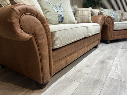 DARWIN Fabric Scatter Back 3 Seater + 2 Seater Sofa Set - RRP £2,598