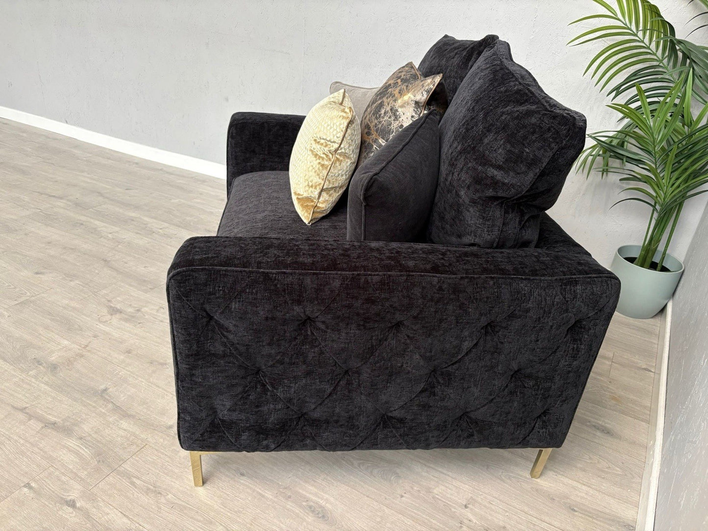 Sofology ROCOCO Fabric Love Seat Armchair / Chair, Verbier Jet - RRP £1599