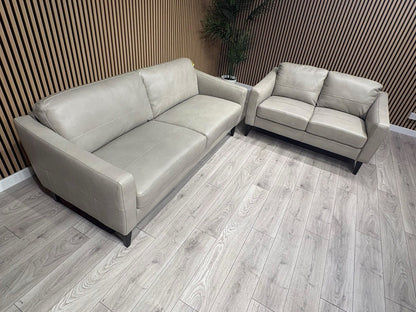 John Lewis BAILEY Style 3 Seater + 2 Seater Leather Sofa Set RRP £3978