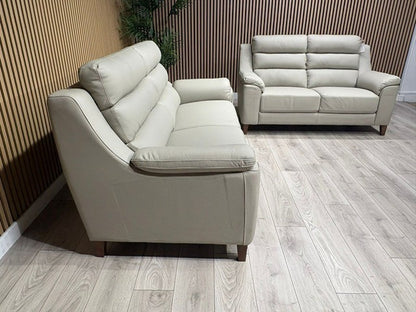 John Lewis Sample BELLA Leather Sofa, Pearl - Different Combinations Available
