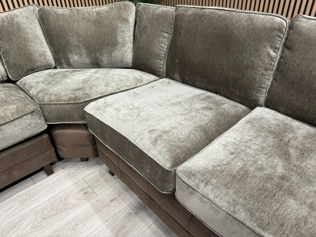 Oakfurnitureland DARWIN 2 Corner 2 Large Fabric Corner Sofa - RRP £2899