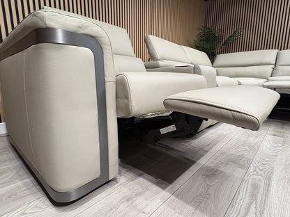 Sofology PLAZA style Leather 2c2 Power Recliner Sofa + Console - RRP £4699