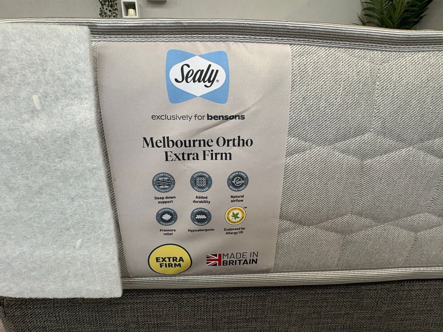 Sealy MELBOURNE Ortho Extra Firm 4ft 6 Double Mattress - RRP £1,299
