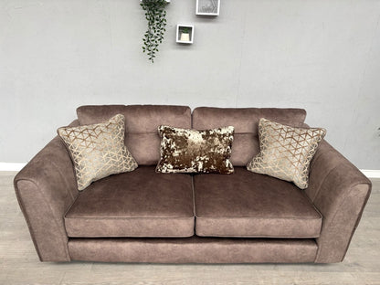 F.V MARIAH 3 Seater Fabric Classic Back Sofa + Storage Footstool - RRP £2590