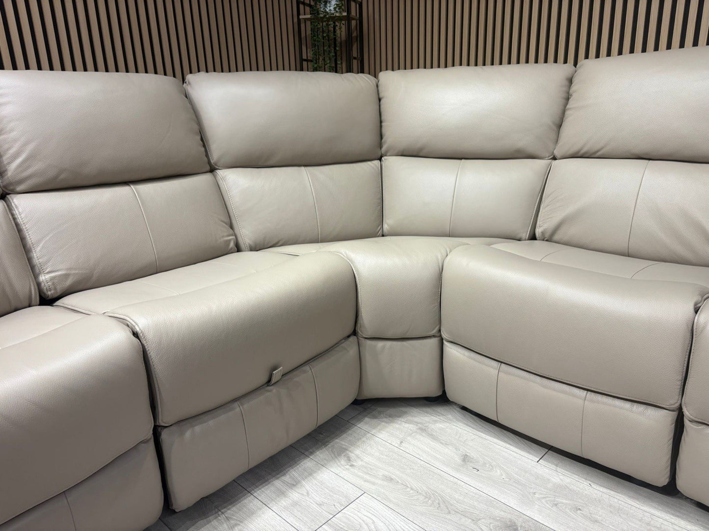 Oak FurnitureLand - Ezra Leather Modular Corner Sofa Power Recliners - RRP £3549