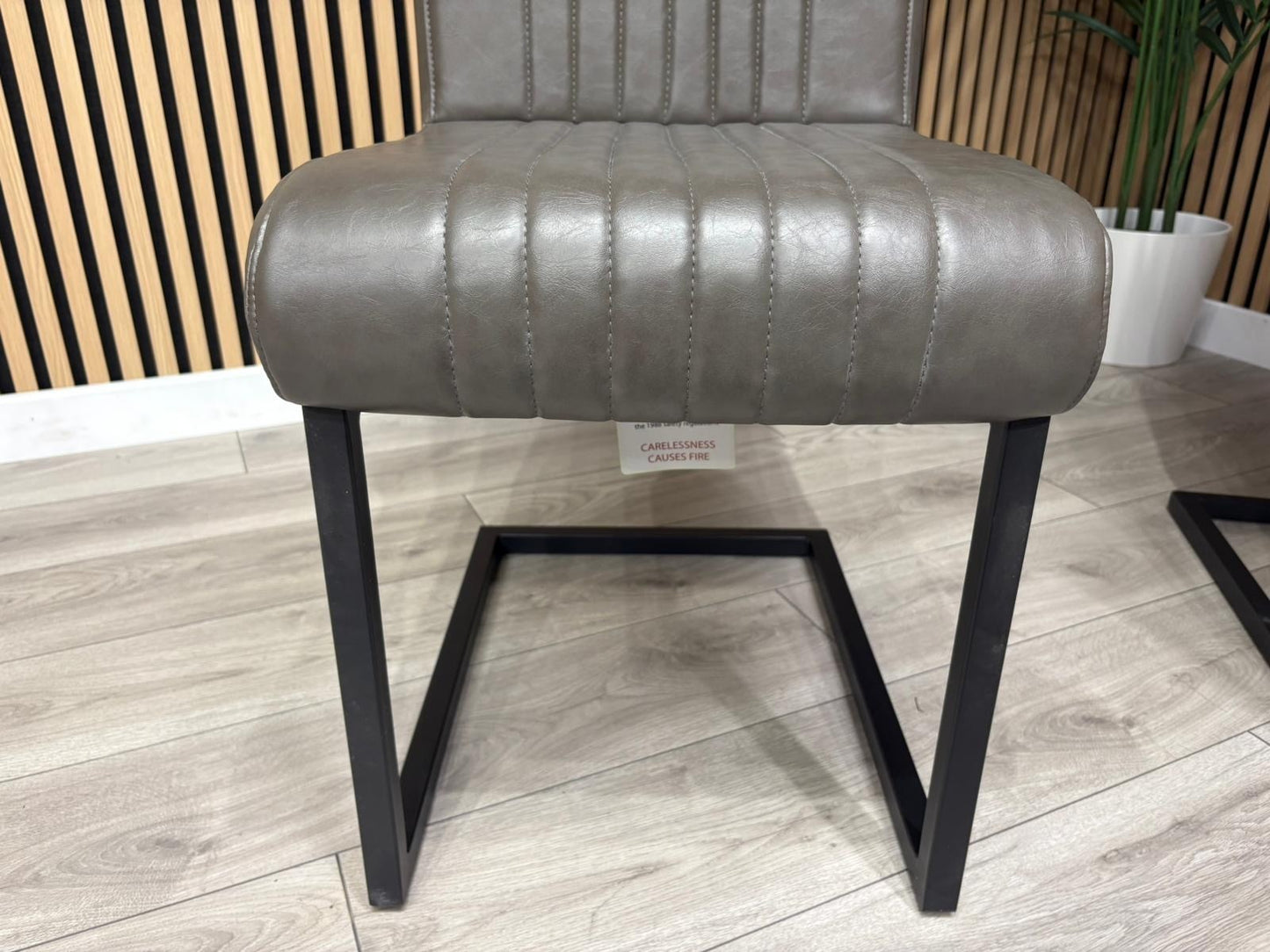 NEXT Sample - RIGA Industrial leather dining chairs
