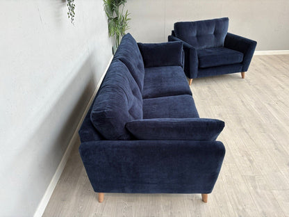 Dunelm - Peyton Grand Fabric 4 Seater Sofa + Love Chair / Armchair  - RRP £2,428