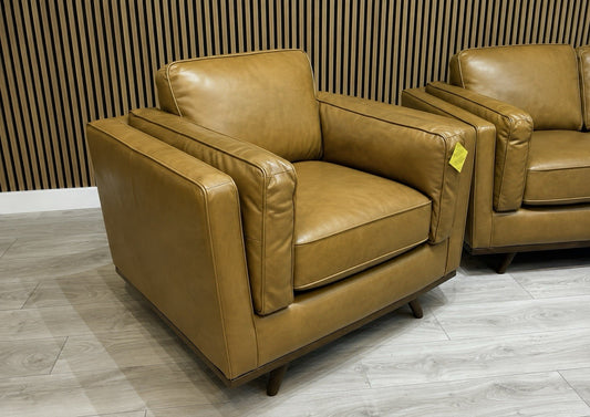 John Lewis Sample VALENCIA Leather Armchair, Caramel - RRP £1799