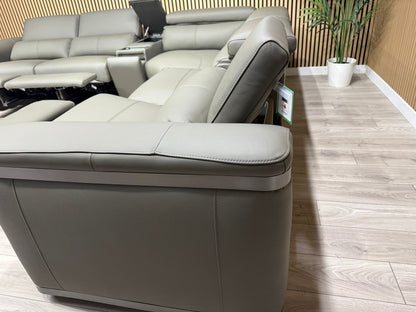 Sofology PLAZA style Leather 2c2 Power Recliner Sofa + Console - RRP £4699