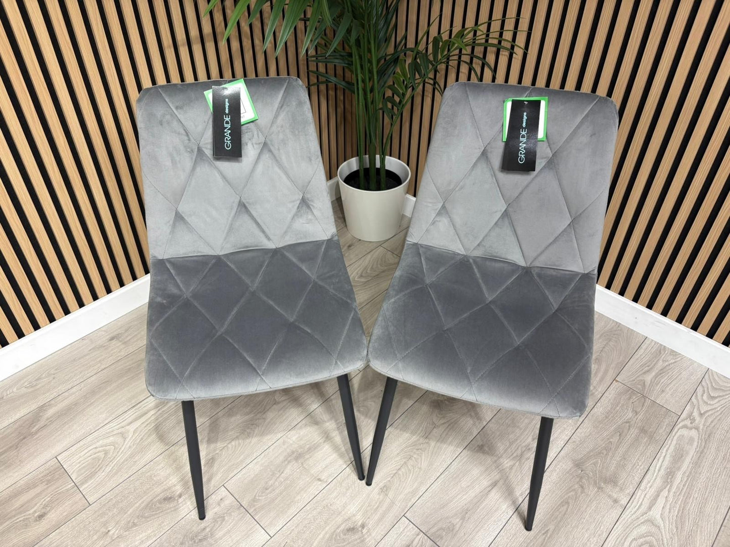 NEXT Sample - Brushed velvet dining chairs