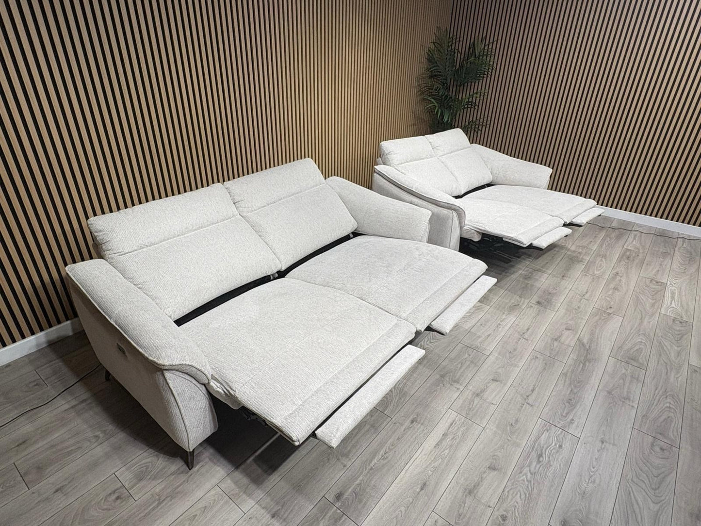 Vicenza Fabric Power Recliner 3 + 2 Seater Sofa Set - RRP £3599