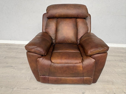 DFS Bravado Leather Power Recliner Armchair + Power Headrests - RRP £1,149