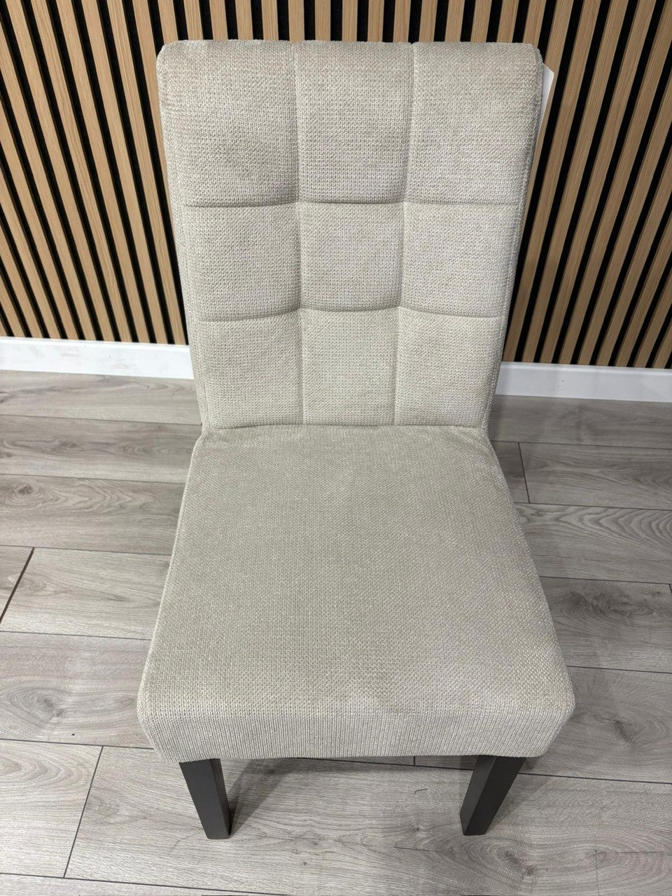 NEXT Sample - Flax Waffle Natural Fabric Dining Chairs