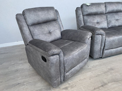 DFS - CASIMIR Style Fabric 2 Seater Sofa + 2 x Armchairs, Recliners - RRP £2,297