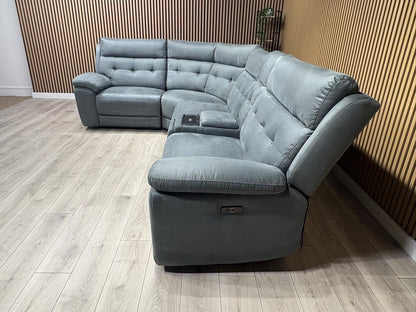 SCS Belford 1 Corner 3 Power Recliner Sofa with Media Console - RRP £2599
