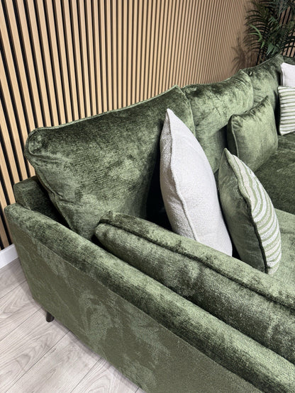 Very Home Sanremo Fabric Corner Group Sofa ( 2c2 )  Olive RRP £3199