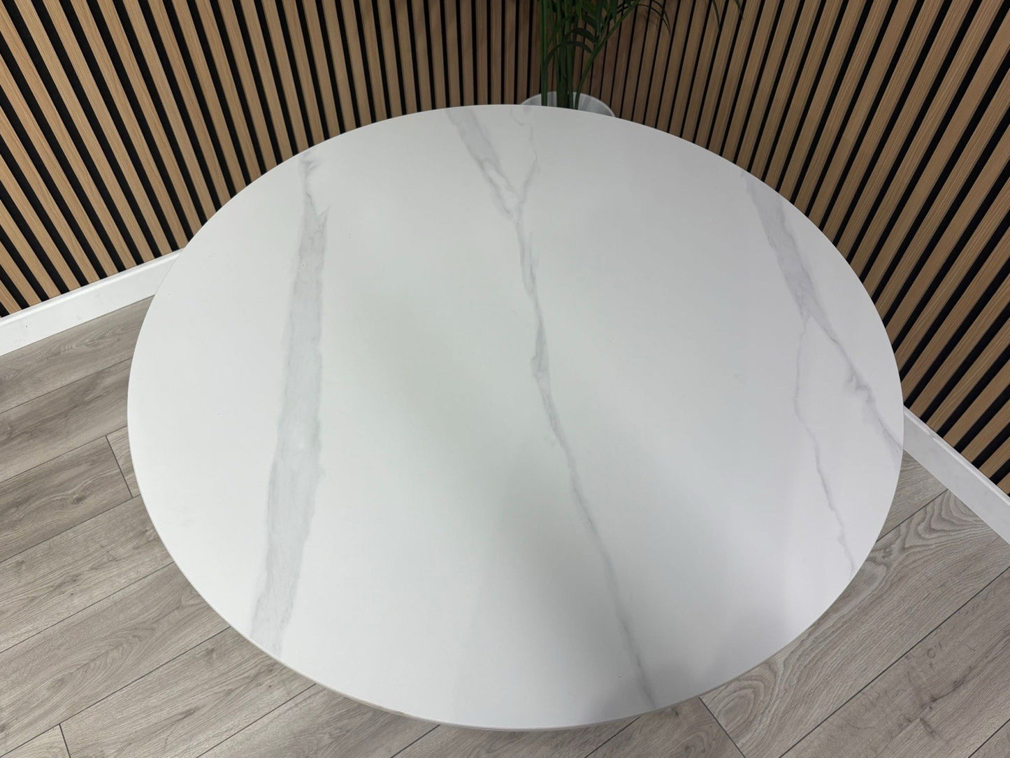 NEXT Sample - Vista Marble Effect Circular Dining Table - RRP £899