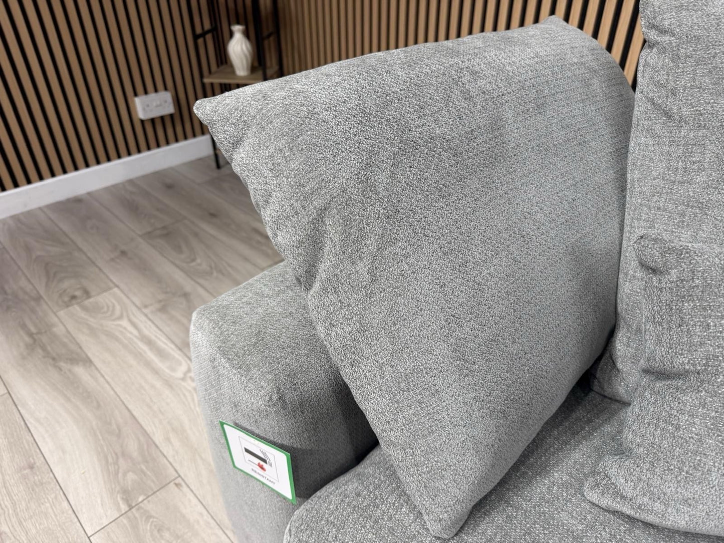METZ Premium Fabric Large Corner Sofa, Cloud Grey - RRP £3,499