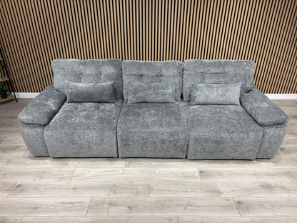 Dallas Electric Power Chaise Grey 3 Seater Sofa Bed - RRP £2500