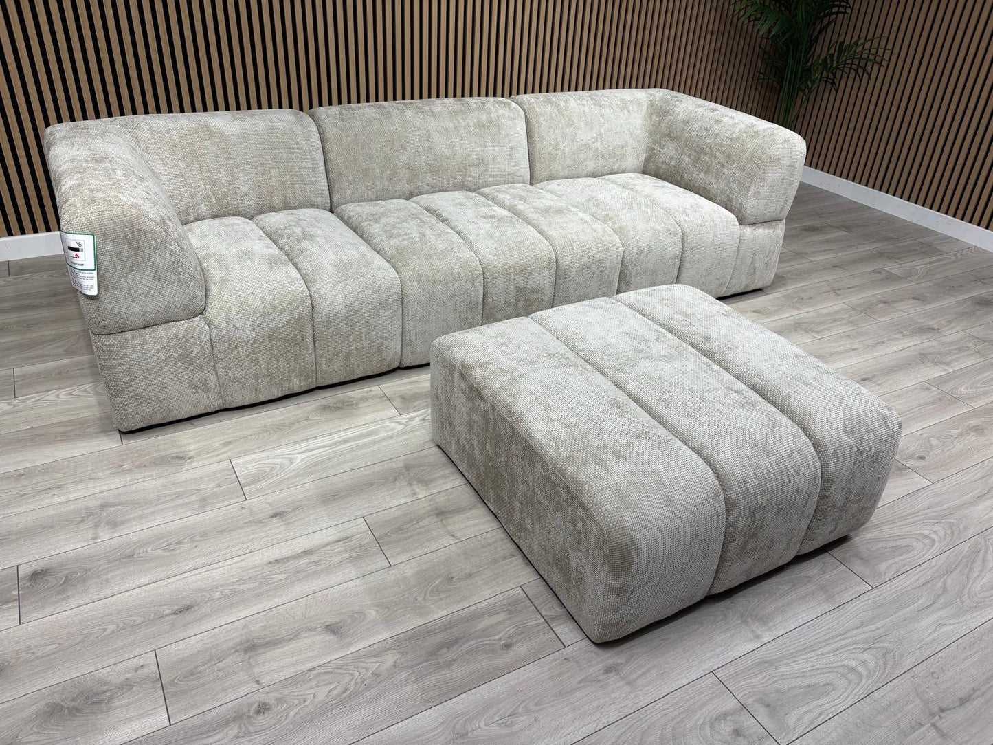 Taskers KIRWIN Large Fabric 3 Seater Sofa + Footstool - RRP £2,999