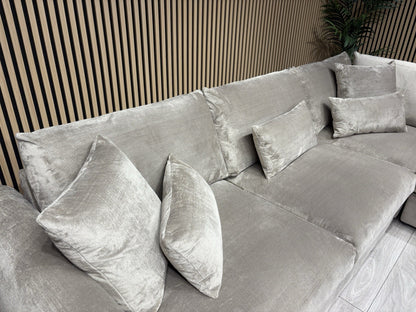 Sofology MARBLE ARCH Style Fabric RHF Corner Sofa, Mocha - RRP £3,599