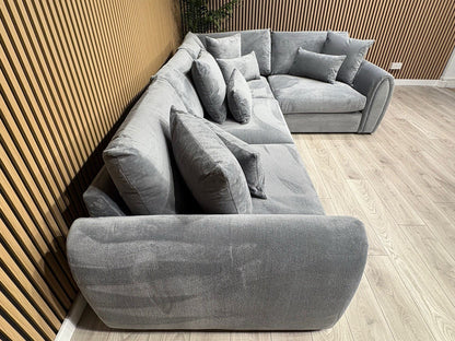 Sofology MARBLE ARCH Style Fabric RHF Corner Sofa, Grey - RRP £3,599