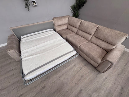 Furniture Village FLEX Fabric Large LHF Corner Sofa Bed, Storage Arms, RRP £2945