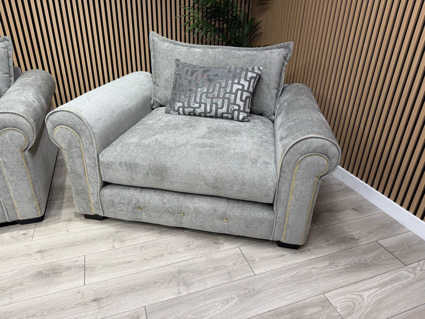 Furniture Village SUMPTUOUS Fabric 4 Seater Sofa + Snuggler Chair - RRP £4,190