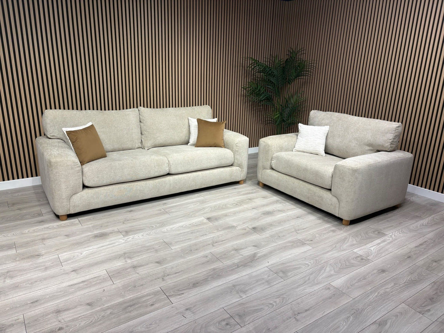 DFS Sample Enzo Fabric 3 Seater Sofa + Love Chair Set RRP £2599