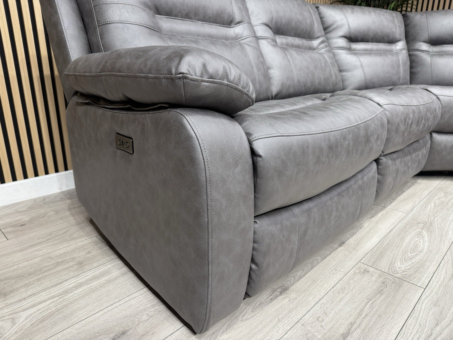 DFS Model Fabric Modular Corner Sofa + Console, Power Recliners - RRP £2,599