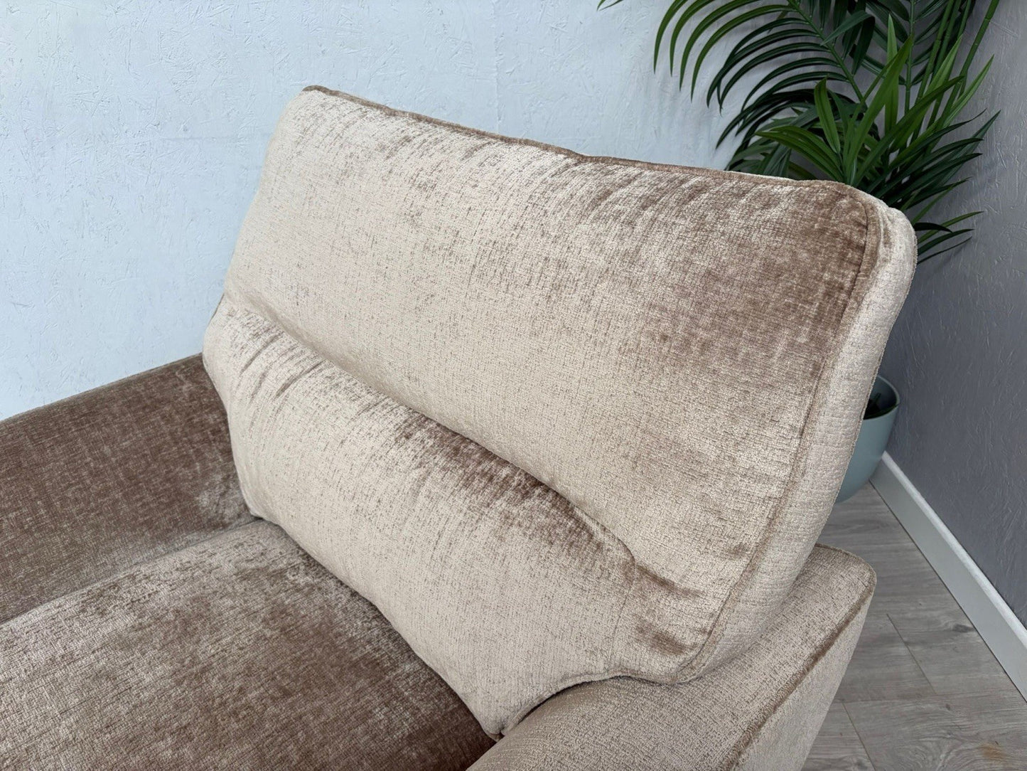 NEXT - Stamford Fabric Armchair, Plush Chenille Mid Natural - RRP £750